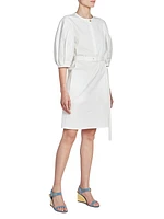 Belted Cotton Poplin Dress