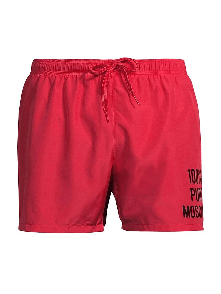 Logo Drawstring Swim Trunks