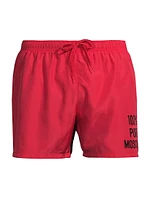 Logo Drawstring Swim Trunks