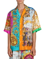 Scarf Silk Camp Shirt