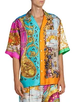 Scarf Silk Camp Shirt