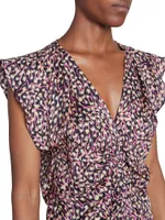 Lonea Floral Silk-Blend Top