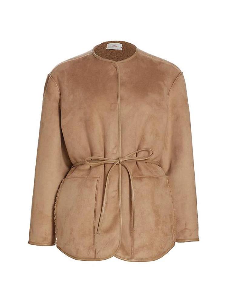 Sinclair Vegan Suede Belted Jacket