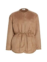 Sinclair Vegan Suede Belted Jacket