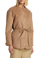 Sinclair Vegan Suede Belted Jacket