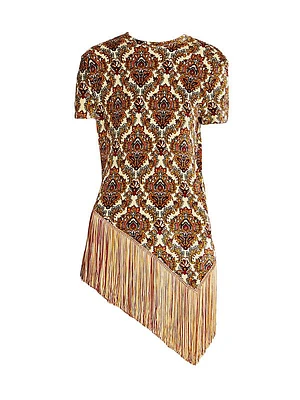 Geometric Fringe Top