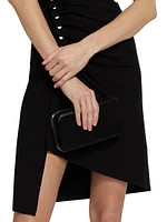 Pleated Button Scoopneck Minidress