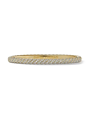 Sculpted Cable Bangle Bracelet 18K Gold