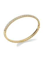 Sculpted Cable Bangle Bracelet 18K Gold