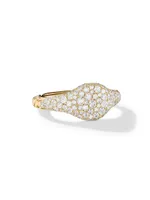 Petite Pave Pinky Ring 18K Yellow Gold