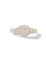 Petite Pave Pinky Ring 18K Yellow Gold