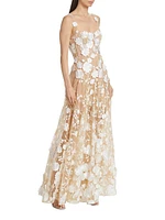 Jasmine Embroidered Floral Gown