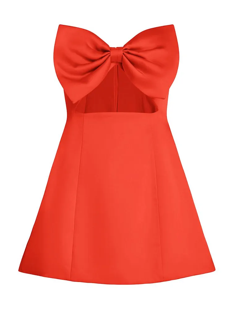 Estelle Satin Bow Minidress