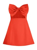 Estelle Satin Bow Minidress