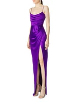 Perla Satin Sleeveless Gown