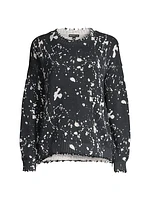 Paint Splatter Zip Sweater