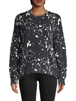 Paint Splatter Zip Sweater