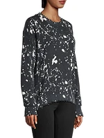 Paint Splatter Zip Sweater