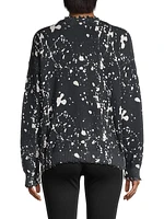 Paint Splatter Zip Sweater