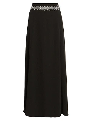 Metal Belted Maxi Skirt