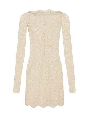 Lace Boatneck Minidress