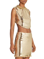 Sequined Crop Top