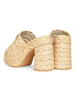 Skyla 125MM Raffia Platform Mules