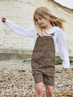 Baby Girl's, Little Girl's & Leopard Short Overalls