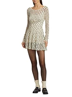 Sheer Delight Polka Dot Minidress