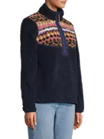 Fair Isle Sherpa Half-ZipSweatshirt