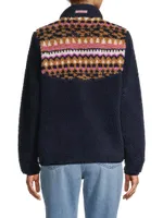 Fair Isle Sherpa Half-ZipSweatshirt