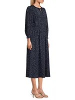 Scattered Dot Midi-Dress