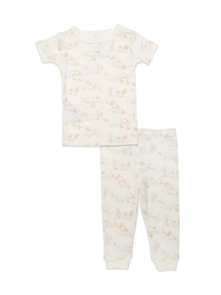 Baby's, Little Kid's & Kid's Tortoise & Hare Print Pajama Set