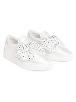 Swarovski Crystal & Bow-Embellished Slip-On Sneakers