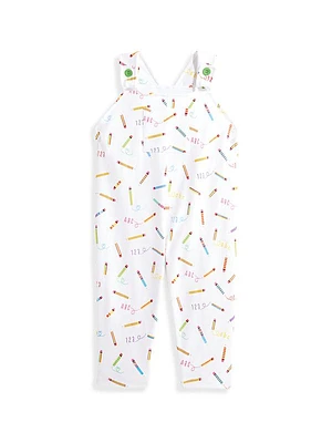 Baby Boy's Pencil Print Overalls