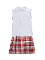 Little Girl's & Girl's Highlands Plaid Jumper Skirt