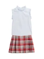 Little Girl's & Highlands Plaid Jumper Skirt
