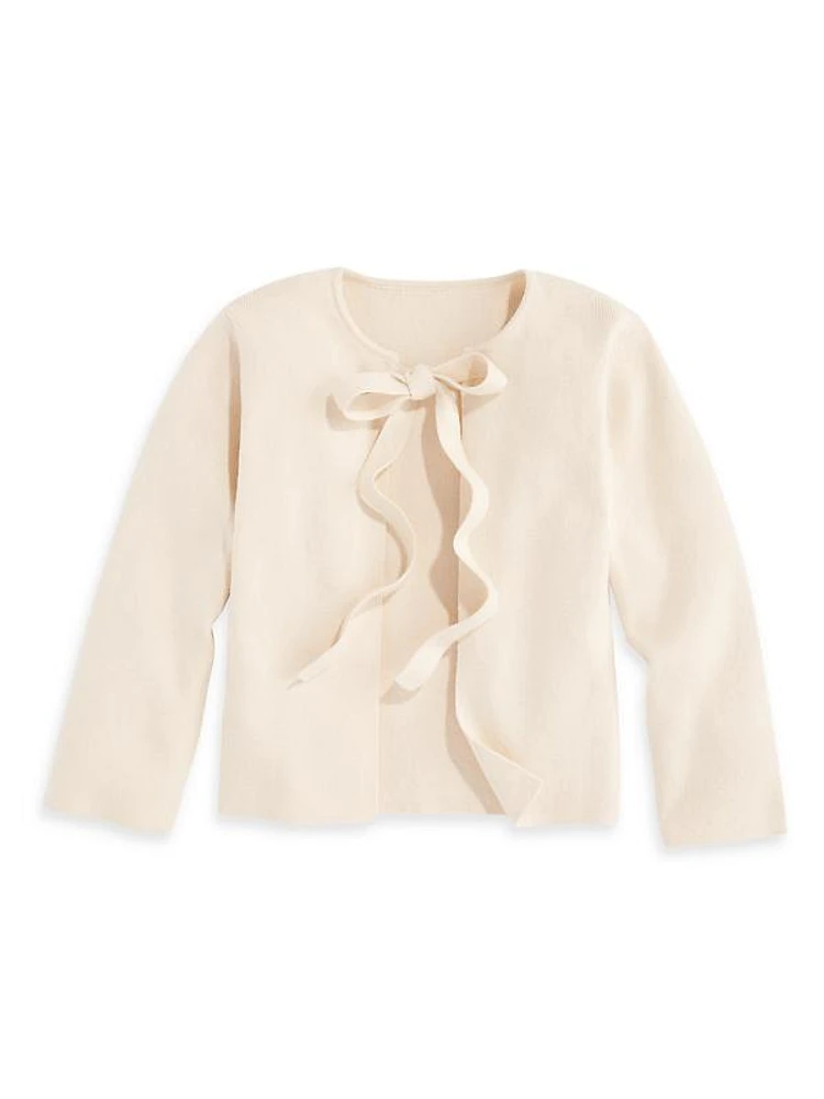 Little Girl's & Girl's Self-Tie Cashmere Cardigan