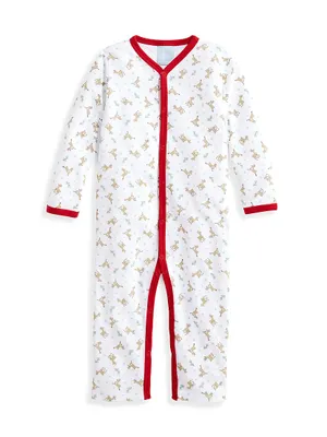 Baby's Reindeer Print Coveralls