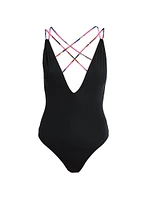 Crisscrossed One-Piece Swimsuit