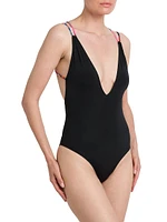 Crisscrossed One-Piece Swimsuit