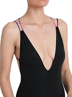 Crisscrossed One-Piece Swimsuit