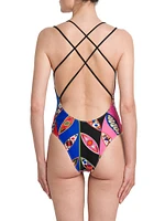 Crisscrossed One-Piece Swimsuit