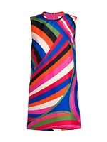 Sleeveless Silk Twill Minidress