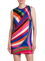 Sleeveless Silk Twill Minidress