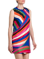 Sleeveless Silk Twill Minidress