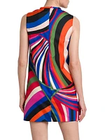 Sleeveless Silk Twill Minidress