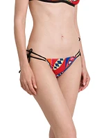 Printed Low-Rise Bikini Bottom