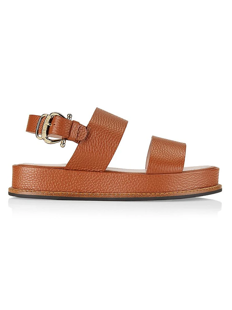 Leather Flatform Sandals