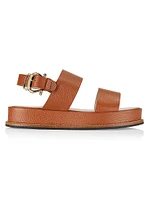 Leather Flatform Sandals